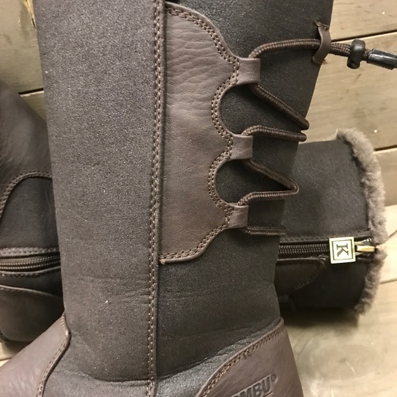 KDS juniper brown leather winter boots. Size 10 - Picture 5 of 8